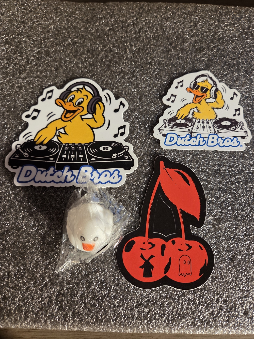 Dutch Bros Exclusive Lonely Ghost stickers and AZ pop up DJ Duck